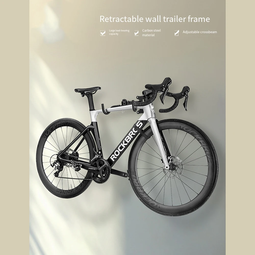 ROCKBROS Fahrrad-Wandhalterung Hochwertiger Verstellbarer Fahrradständer für Garage und Zuhause MTB Rennrad Wandmontierter Halterhaken – Detail 3