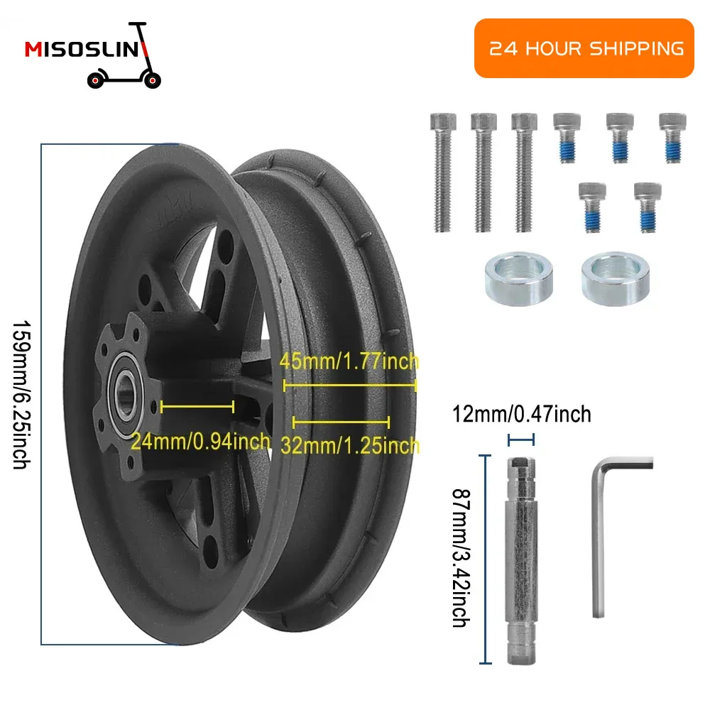 8.5 Inch Split Wheel Hub Solid Tire With Wrench Screw For Xiaomi M365 1S Pro Pro2 Mi3 Electric Scooter Aluminum Alloy Rear Hub