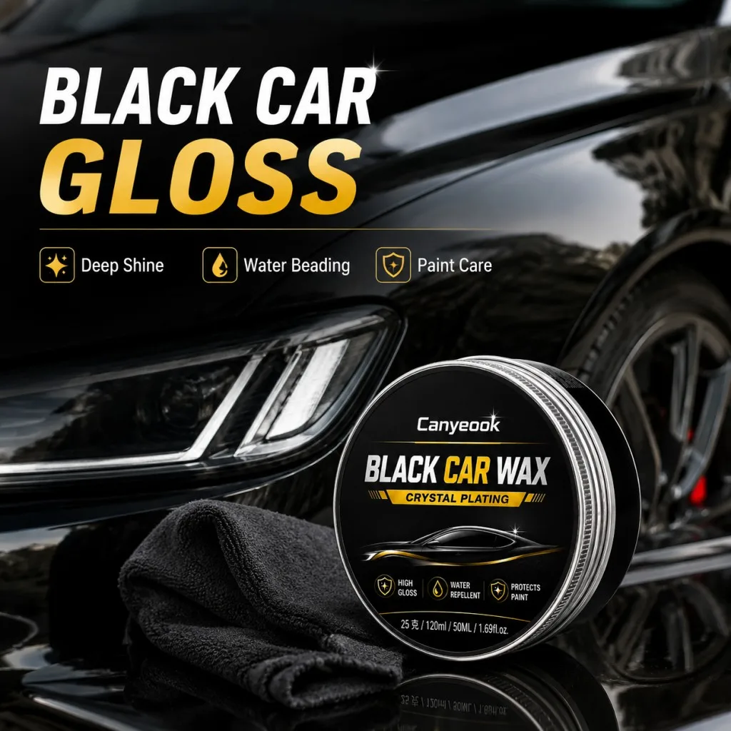 CANYEOOK Car Wax for Black Paint 100g Remove Swirl Marks Scratches Restore Shine Crystal Waterproof Coating Protection