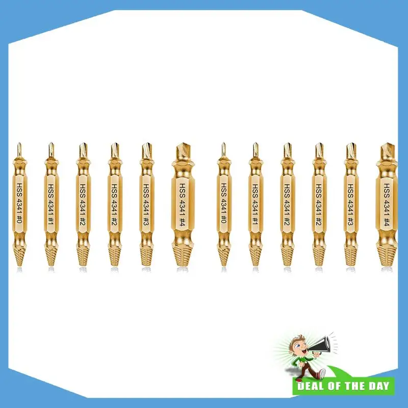

24-Hour Delivery 12PC Damaged Screw Extractor Kit,Stripped Screw Extractor Set For Easily And Quickly Remover Common Sizes Of Br