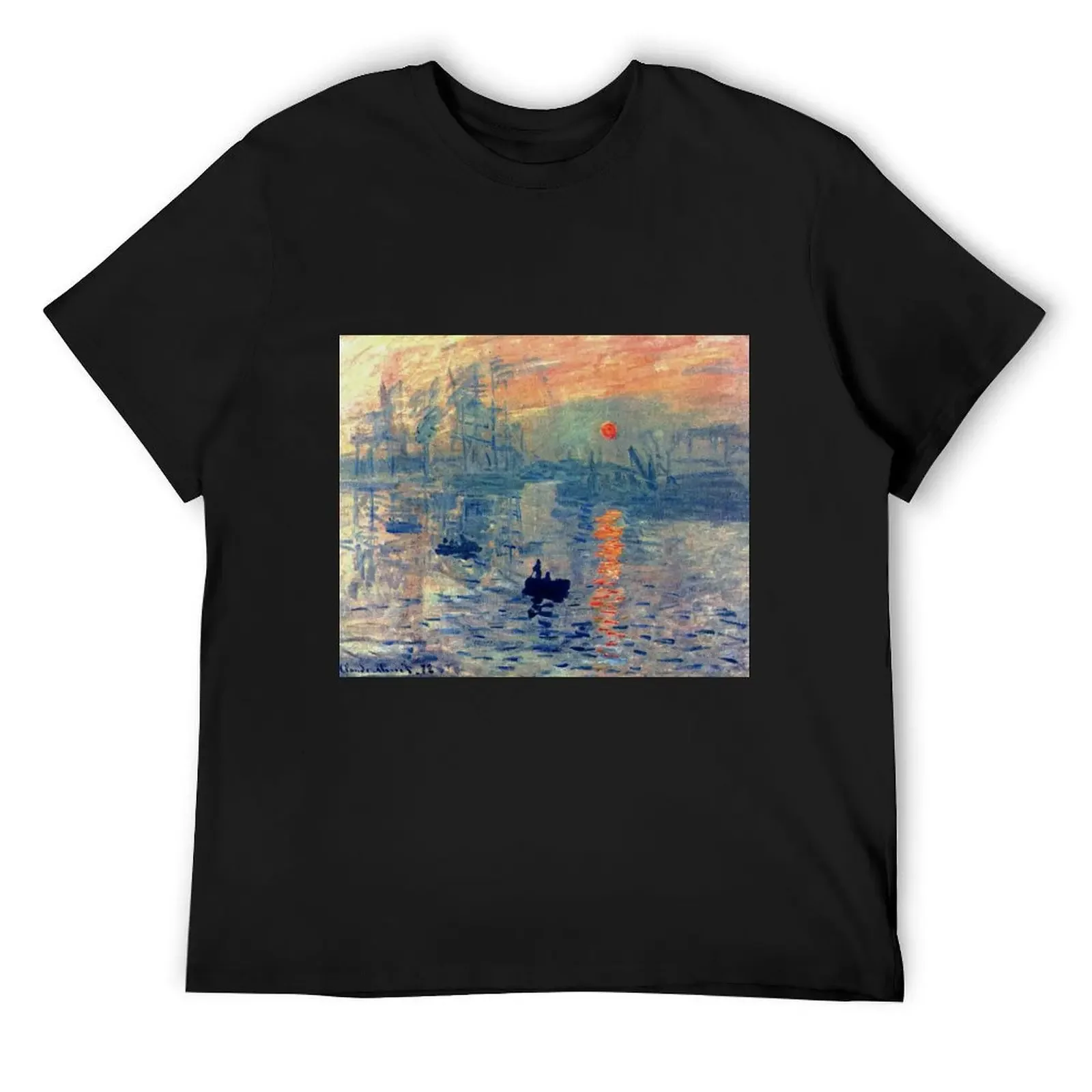 Impressions of Sunrise by Claude Monet T-Shirt designer shirts rapper graphic tees men clothes