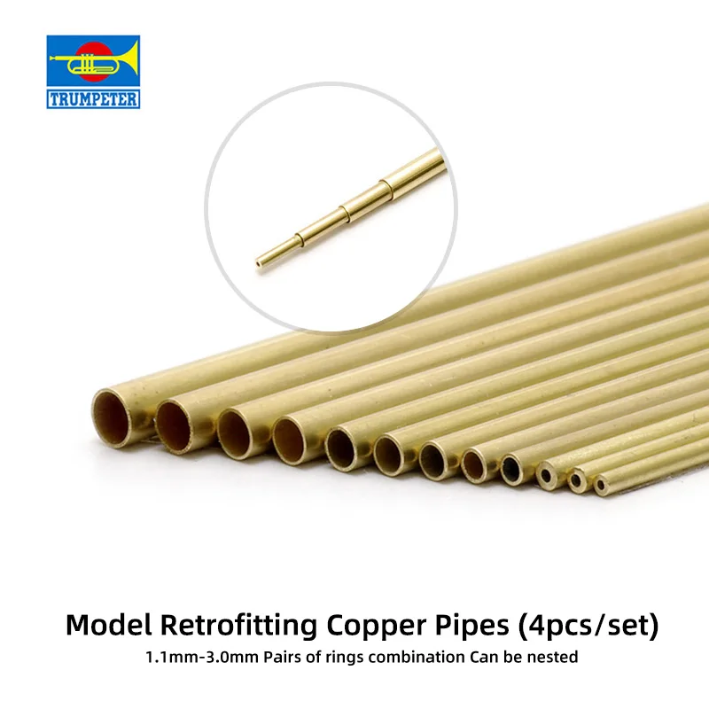 Hobby model making accessories Retrofitting Copper pipes 1.1mm-3.0mm Pairs of rings combination Can be nested For Modeler DIY