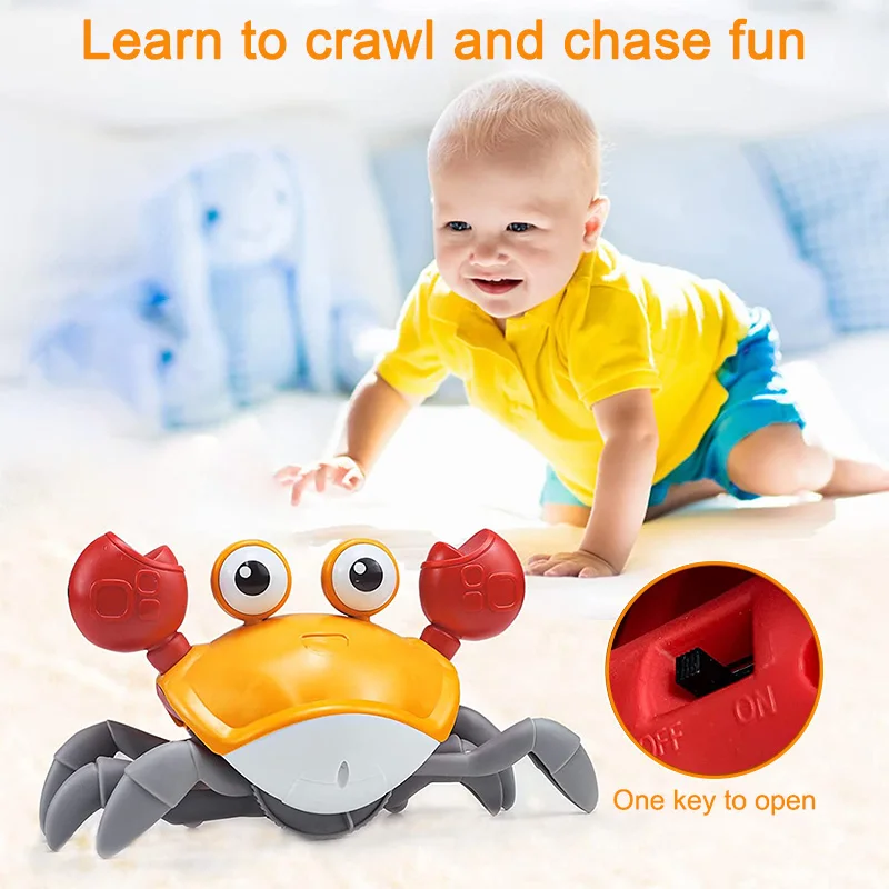 Kids Induction Escape Crab Octopus Crawling Toy Baby Electronic Pets Musical Toy Montessori Toddler Moving Toy Anime Sensor Gift