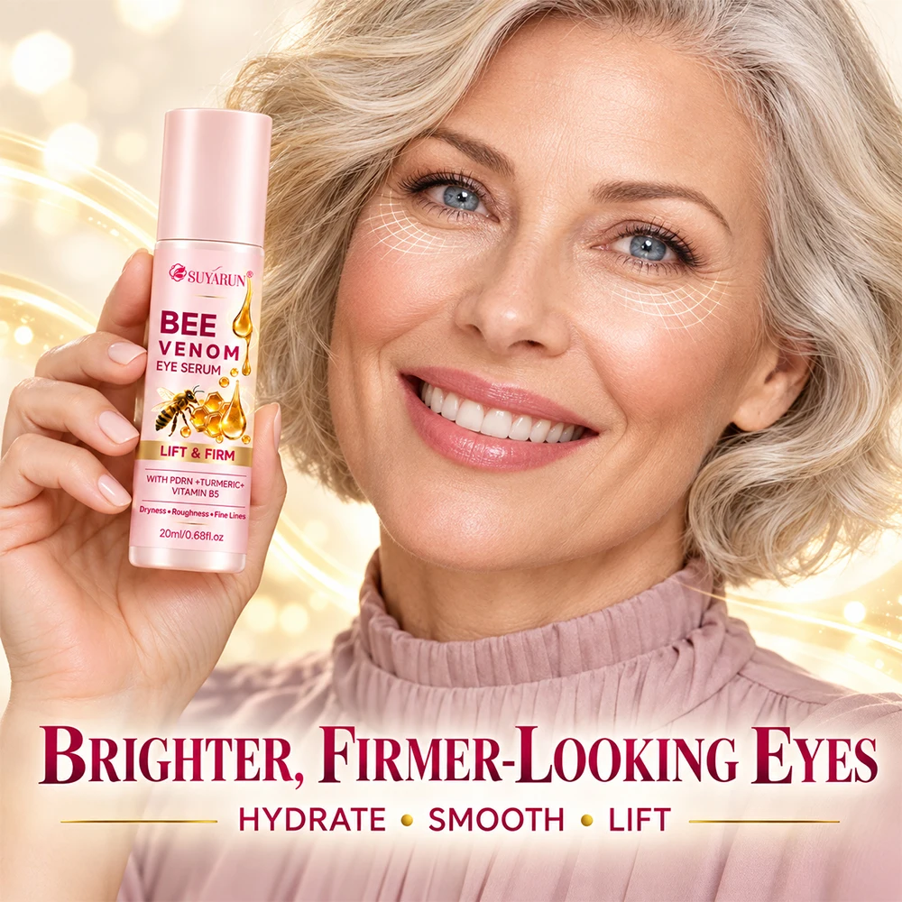 SUYARUN Bee Venom Yellow Serum Anti-Aging Moisturizing Hydrating Firming Brightening Skin Care Portable Travel Size Essence