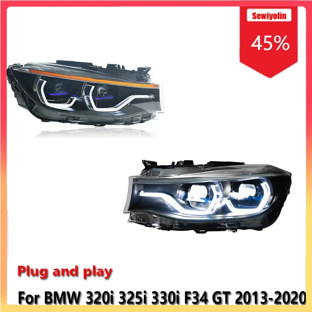 

Car Auto LED Headlight Assemblies For BMW 320i 325i 330i F34 GT 2013-2020 Fog DRL Brake Turn Signal Lamp Plug And Play
