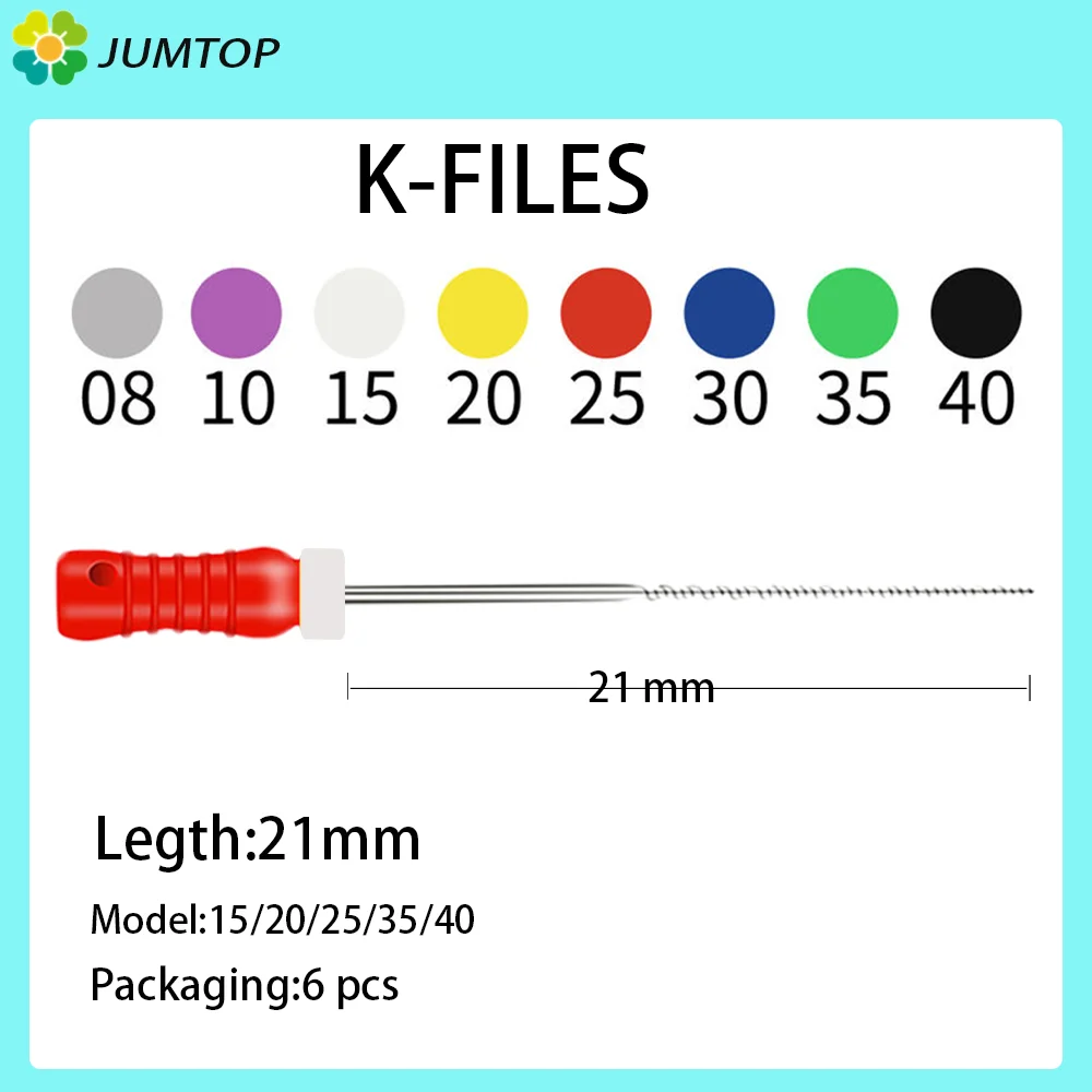 Dental Tools Root Cannal Endo K File 21mm 25mm  Stainless Steel Endodontic Instruments Dentist Dentistry Odontologia