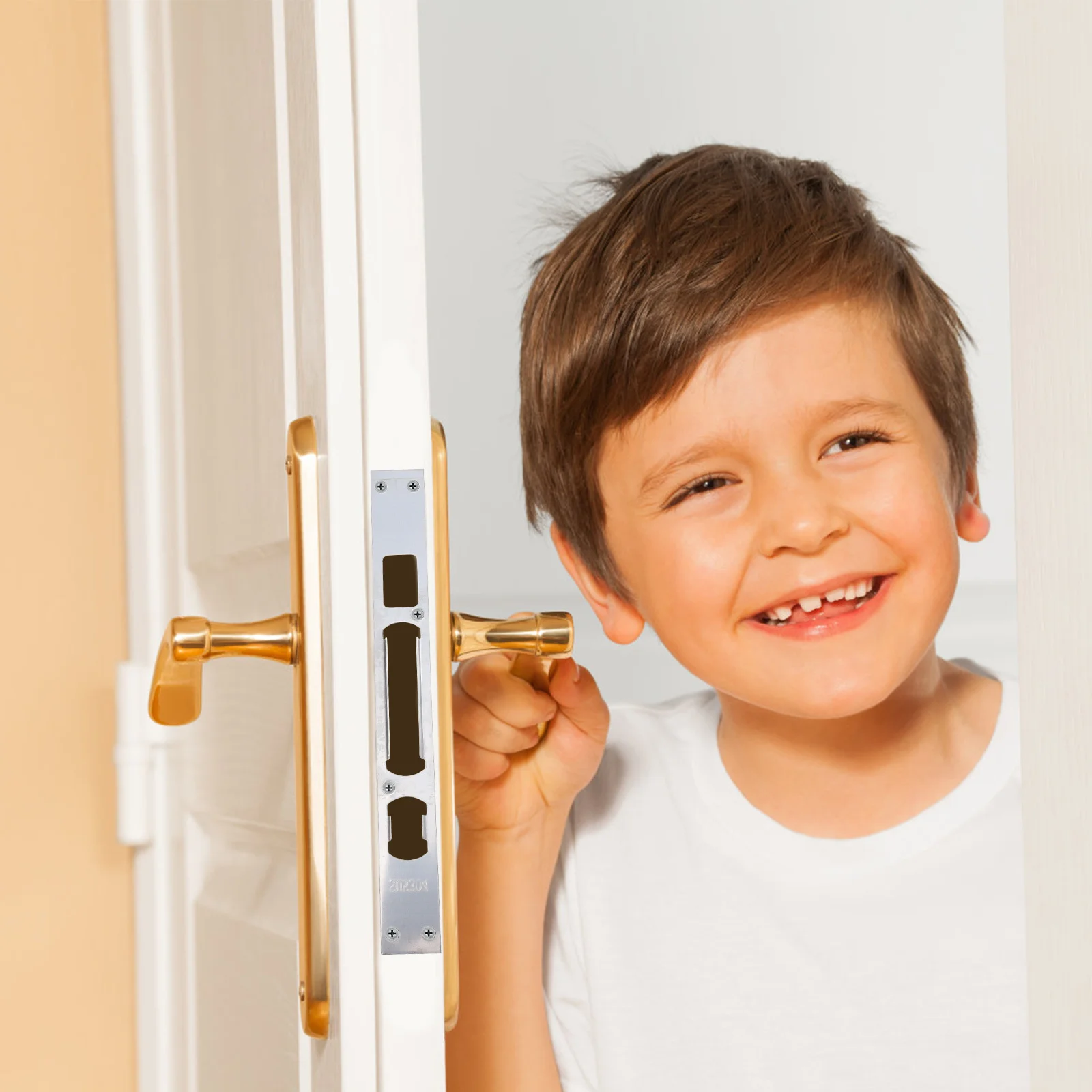 

6Pcs Door Security Strike Plate Iron Reinforcement Heavy Duty Combo Latch Deadbolt Metal Door Guard Reinforcement Plate