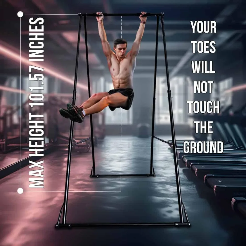 KT TOES DON'T TOUCH GROUND قابل للطي قائم بذاته، قضيب سحب لأعلى، محطة تمرين برج الطاقة القوية من أجل - الأفضل