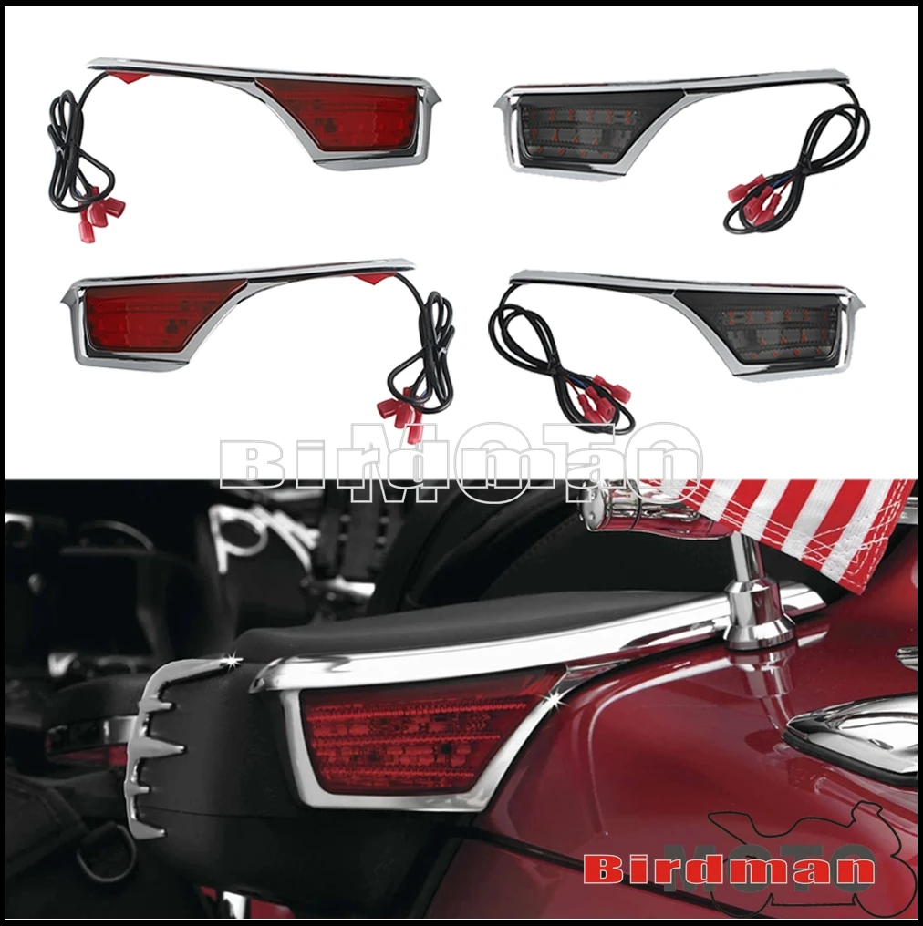 LED Passenger Armrest Trim Lamp Plug And Play Motorcycle Seat Signal Light For Honda Goldwing Gold Wing GL1800 GL 1800 2006-2017
