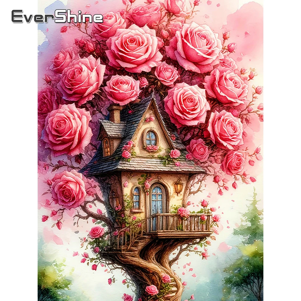 Evershine Neue Diamant Stickerei Rose Voller Quadrat Bohrer Mosaik Blume Handwerk Set Strass Malerei Haus Wohnkultur