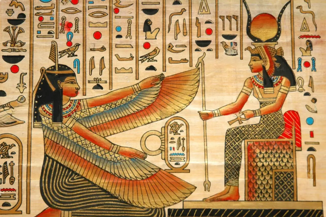 Custom size murals Ancient Egyptian rock paintings decorative paintings Home decor vintage painted figure murals 3d wallpaper