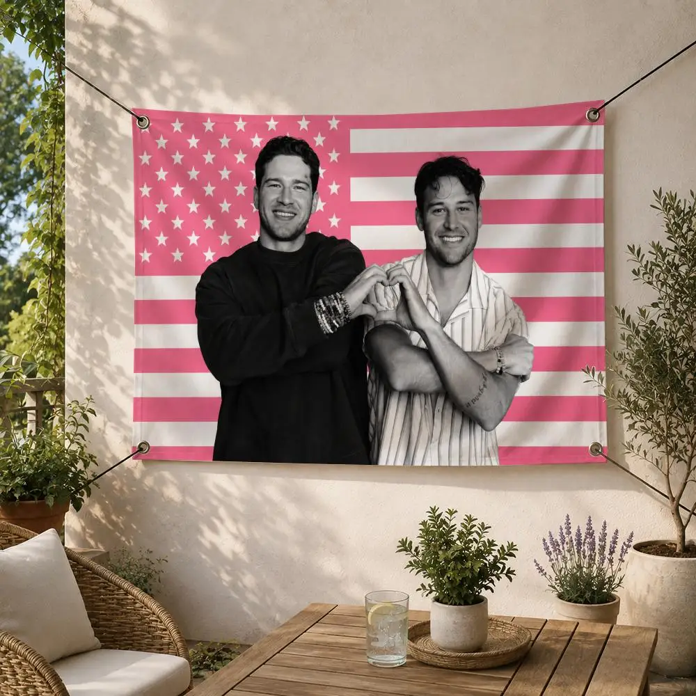 Drama Couple Evan Buckley Eddie Diaz Flags Decorative Flag Banner for Outdoor Garden Yard Camping Party Home Wall Hanging Decor