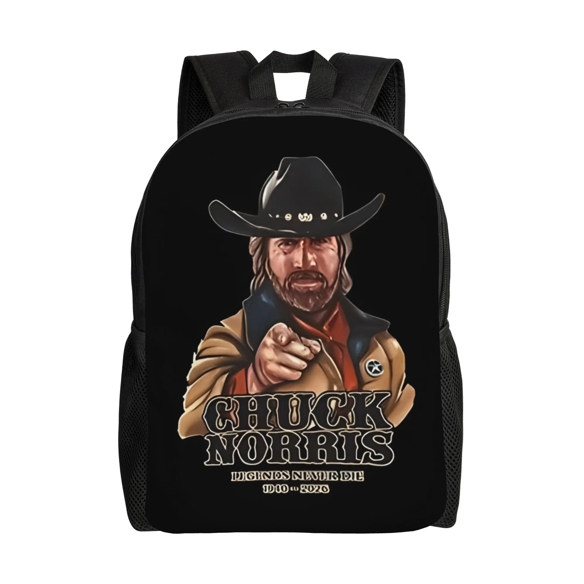 Back to school season Light Chuck Norris Legendary Tough Guy , Legens Never Die 2 Handbag Men Women Adult Laptop Bag Backpack