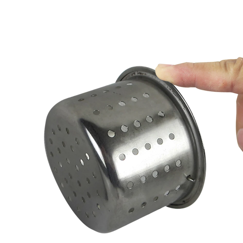 Talea SUS304 Stainless Steel Deep Sink Strainer Inner Basket  Replacement for Kitchen Drainer QS197C010