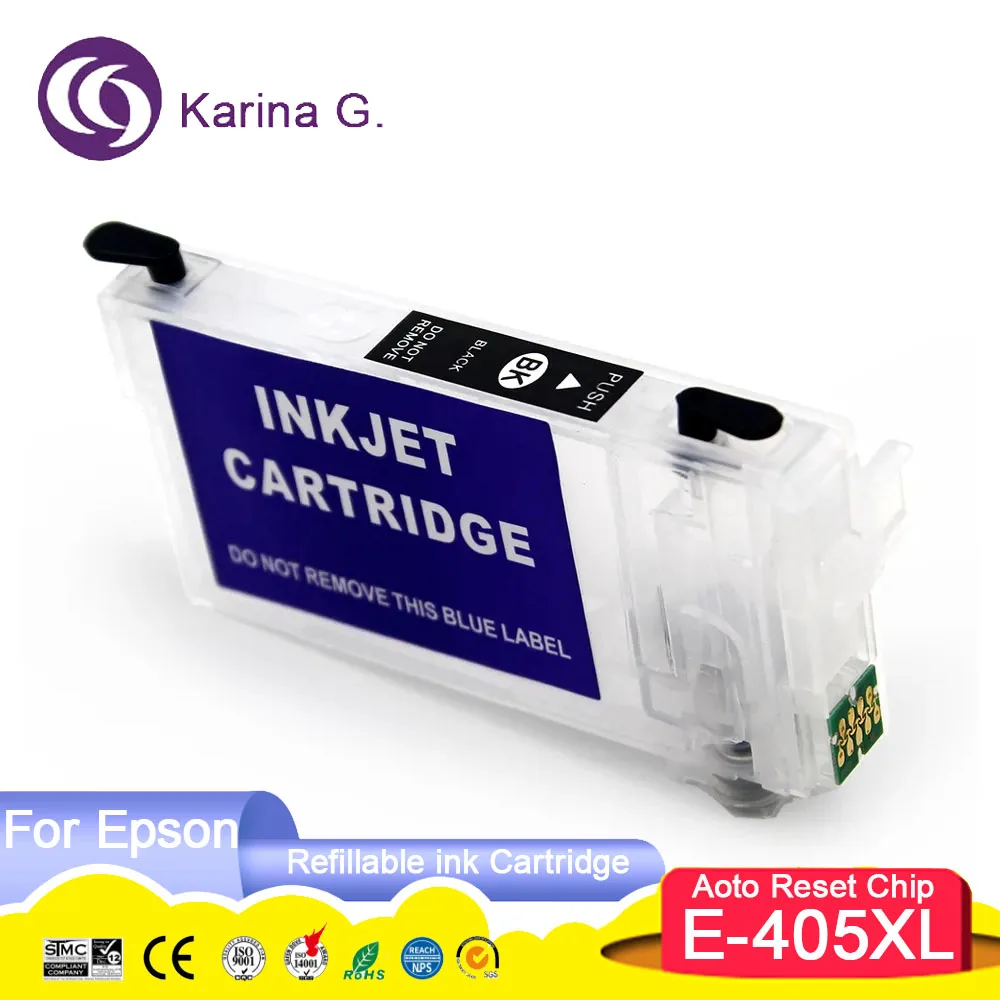 405XL Refillable Ink Cartridge With Auto Reset Chip For Epson WorkForce WF 7830 7835 7840 7310 3820 3825 4820 4825 4830 Printer