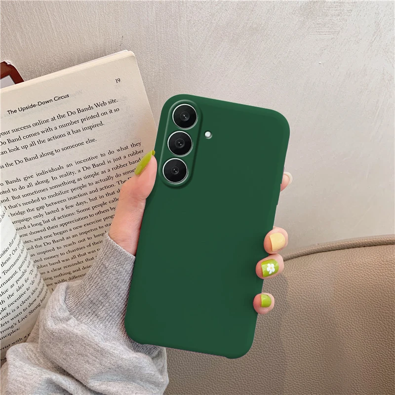 Biruiqu For Samsung Galaxy S26 FE Case Liquid Silicone Soft Gel Rubber Shockproof Phone Case