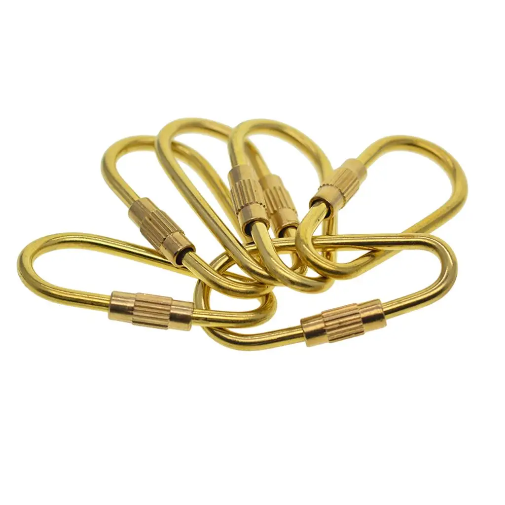 Brass Screw Lock Key Chain Ring Metal Keyring Holder for DIY Keychain Crafts and Jewelry Supplies