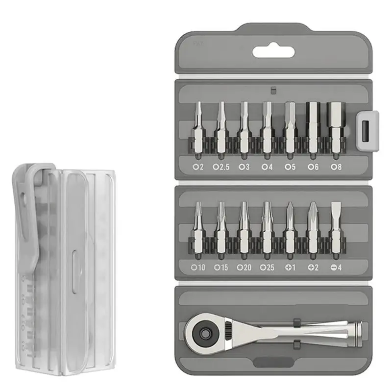 

A02F-Detachable Foldable Screwdriver Set Multifunctional Driver Bits Tool Kit Screwdriver Tips For Home Repair