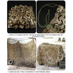 Red de camuflaje táctica portátil para airsoft y caza