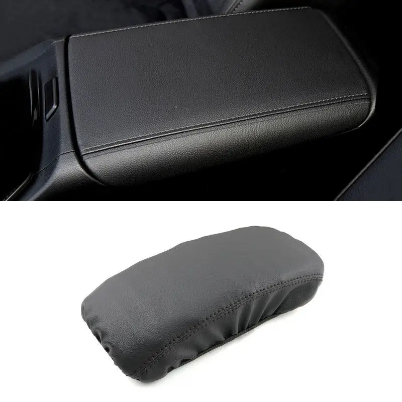 Black Microfiber Leather For Hyundai Tucson Nx4 2021 2022 Car Inner Center Console Lid Armrest Box Cover Trim Accessories