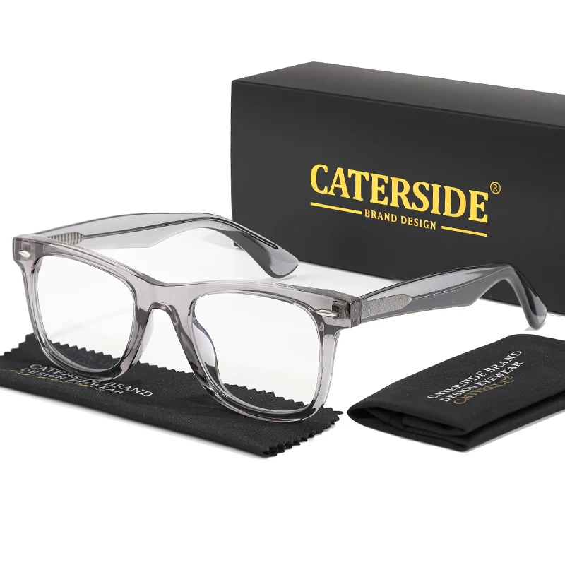 CATERSIDE Mode Herren Brillengestell Markendesign Hochwertige Tr-90 Rahmen Damen Anti Blaues Licht Computerbrille – Detail 5