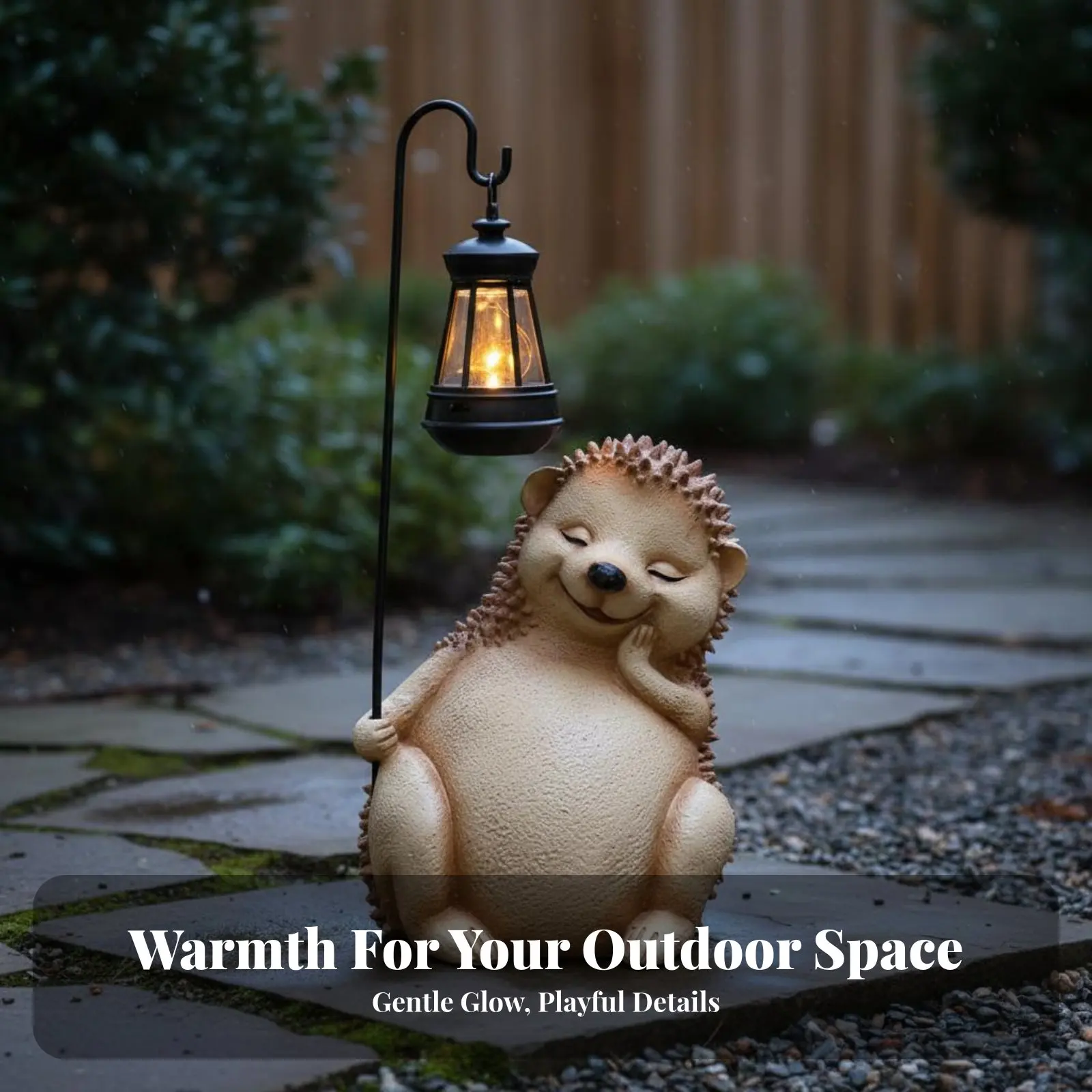 Hedgehog Solar Lamp Waterproof Solar Creature Statue Creature Figurine Lamp Weather Resistant Outdoor Decoration Automatic view 3