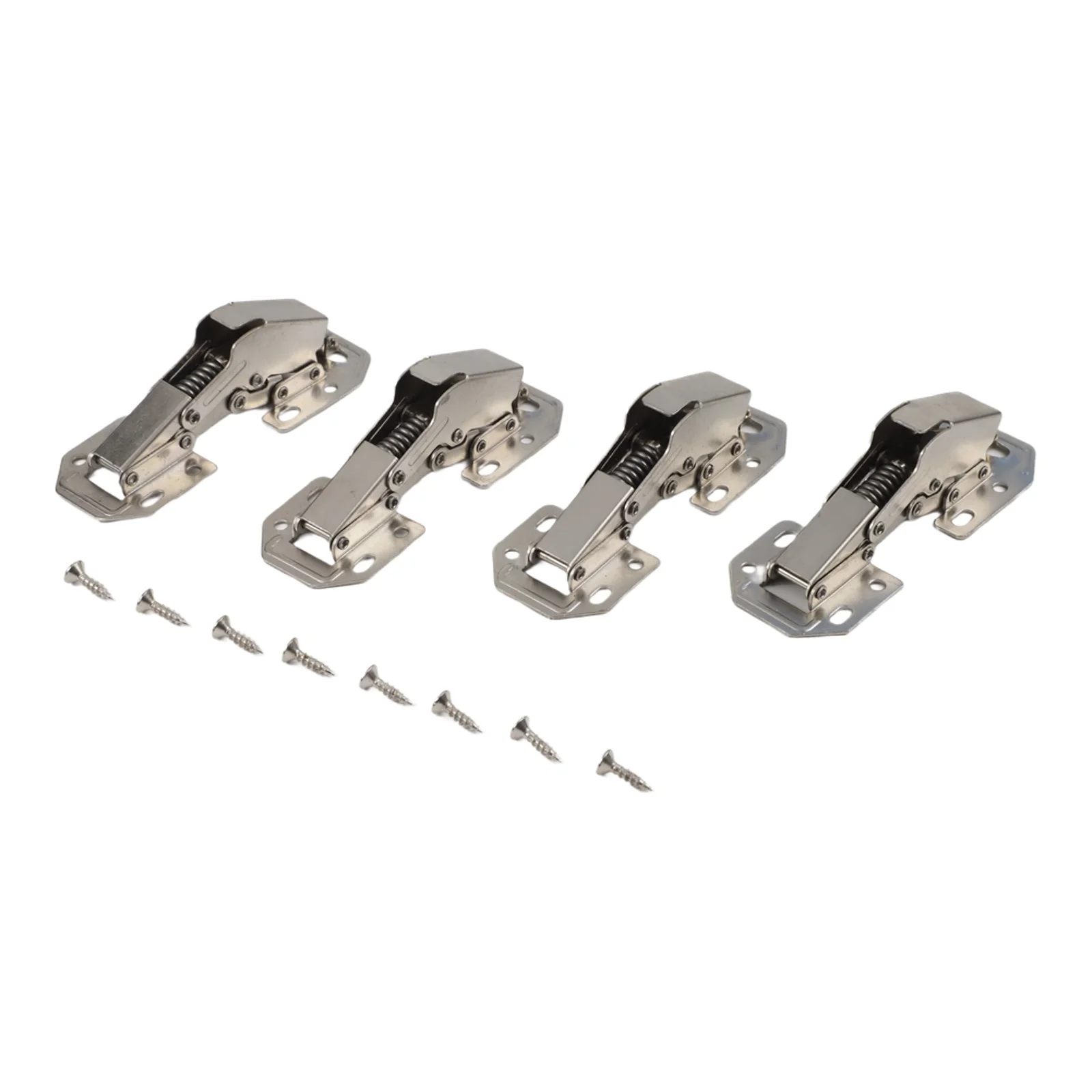Soft Close Hinges 4 Pack for Surface Mount Kitchen Cabinet Doors Stainless Steel Designed for Multiple Installations