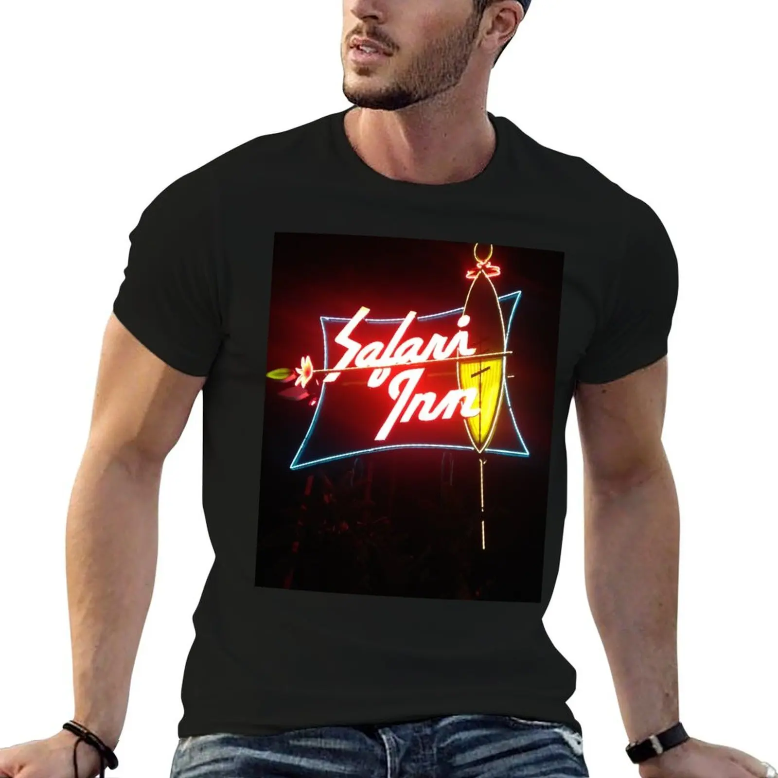

Safari Inn T-Shirt anime t shirts for man g man t shirts for men man t shirts for men casual T-shirt