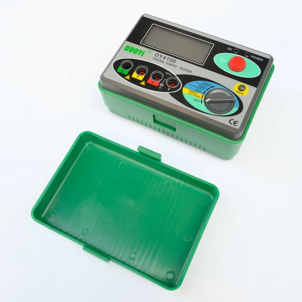 Neues DY4100 Digitales Erdungswiderstandsmessgerät Megohmmeter 0-2000 Ohm Instrumente Inspektion Elektriker Widerstandstester
