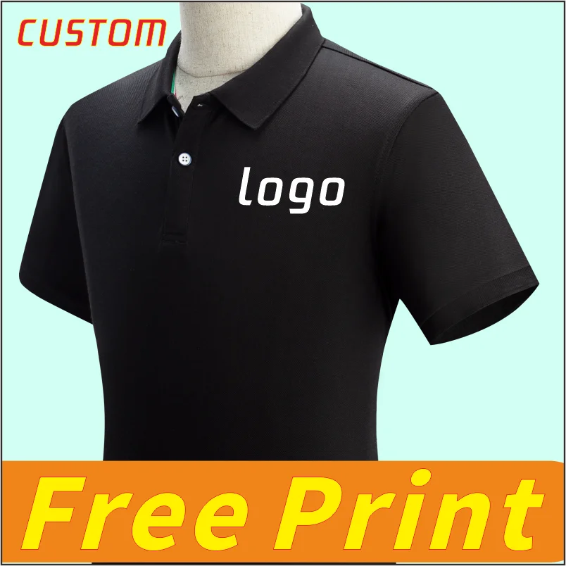 Summer Short sleeved POLO Shirt Customized Polo Neck T-shirt Print Logo Icon Men\'s and Women\'s Work Wear Embroidery