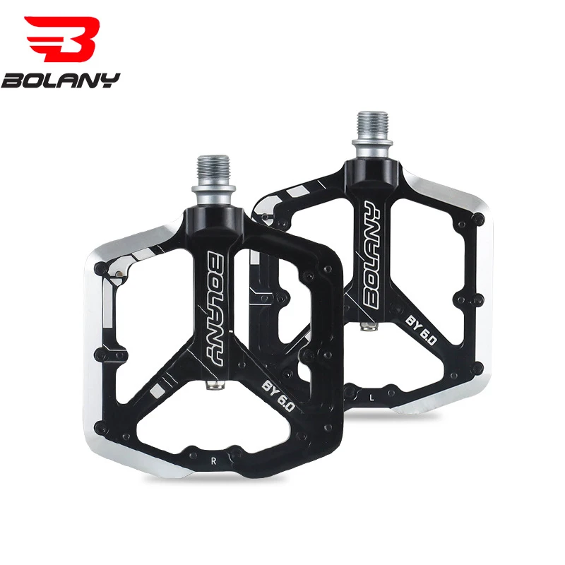 Bolany Triple Bearings Mountain Bike Pedals Aluminum Alloy Pedals CNC Hollow Anti Slip Bearings Lubricated Pedals Bike Accessori