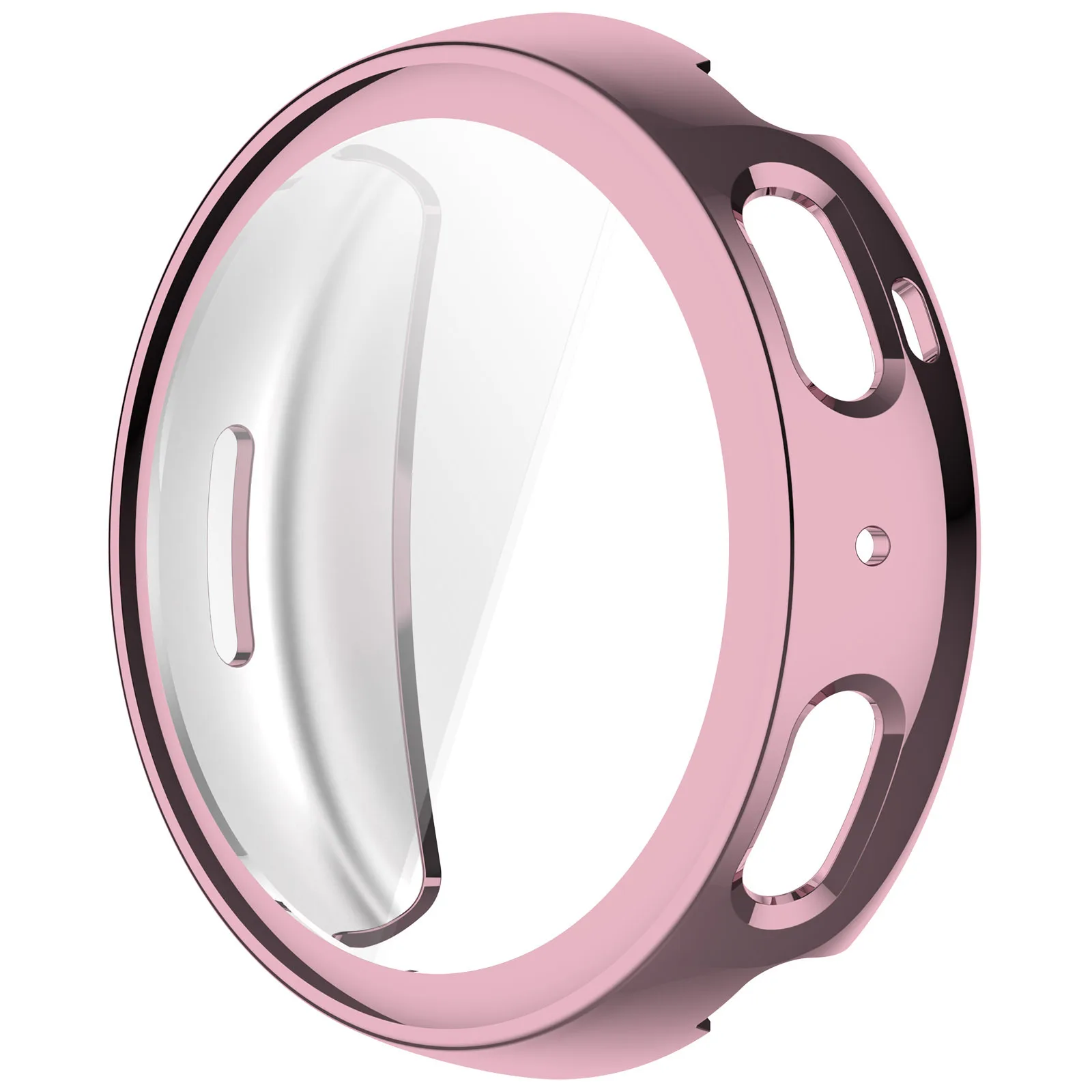 For Huami Amazfit Active Max Full Coverage TPU Watch Cover Electroplated Protective Case - Pink