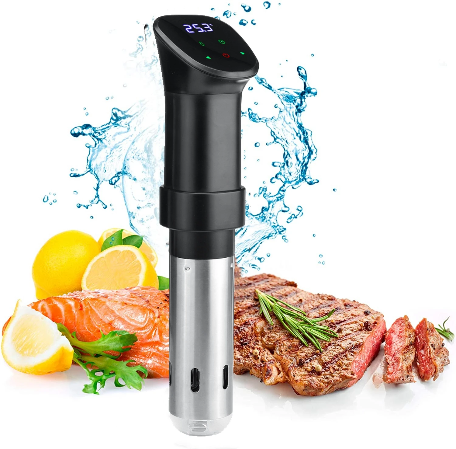 

ANYUFA IPX7 1800 Вт Вакуумная плита Sous Vide Погружной циркулятор Точная машина для приготовления пищи со светодиодным цифровым дисплеем Мультиварка