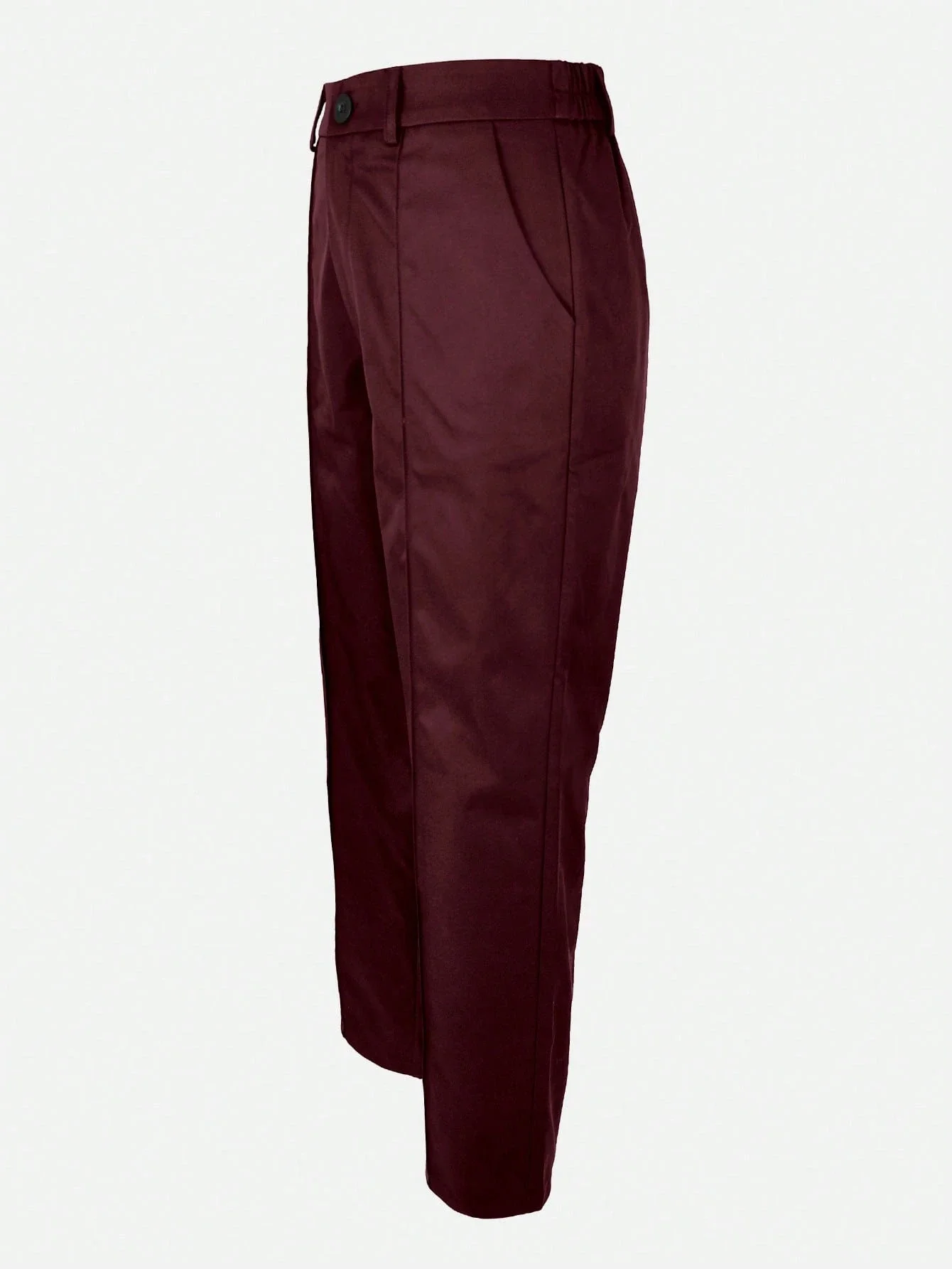 

Однотонные прямые брюки на пуговицах для офиса и поездок на работу