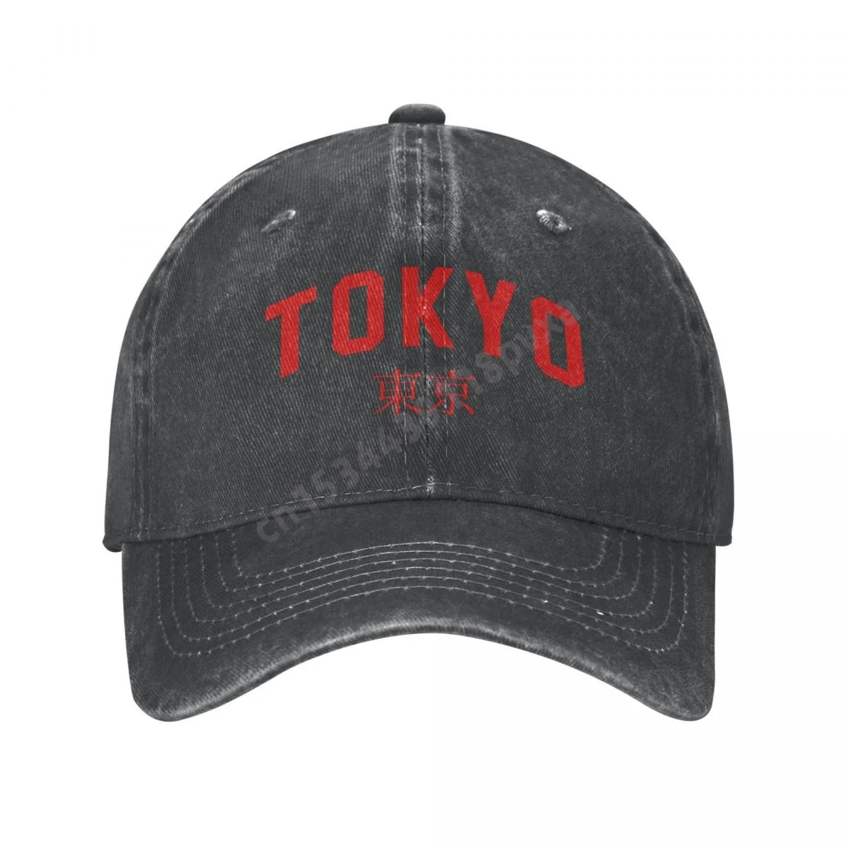 Tokio japonia graficzny modny Unisex dorosły węgiel sprane dżinsy czapka z daszkiem mężczyźni klasyczny Vintage bawełna tata czapka typu Trucker