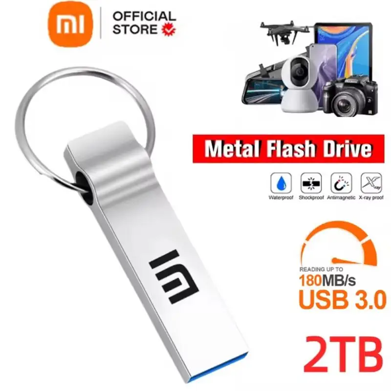 Xiaomi-pen drive portátil de Metal, unidad de memoria USB 3,0 Original, tipo U, suspensión de alta velocidad, 2TB