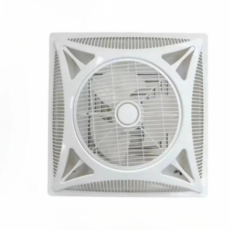 23-Inch silent embedded ceiling fan remote control ventilator plastic rotating household fan