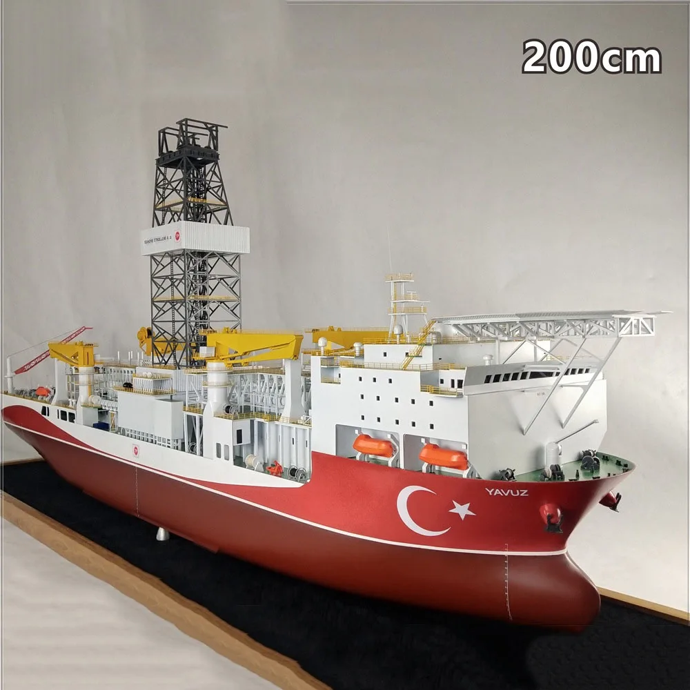 200cm Drilling Ship Model Ocean-going Cross-ocean Drilling Ship Work Ship Gift Ornaments