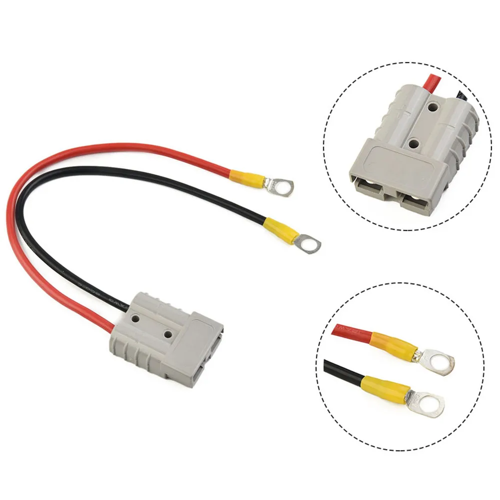 

50A Connector For Anderson Plug Lead To Lug M8 Terminal Battery Charging Connector Cable 8AWG 30cm/50cm/100cm Connector Cable