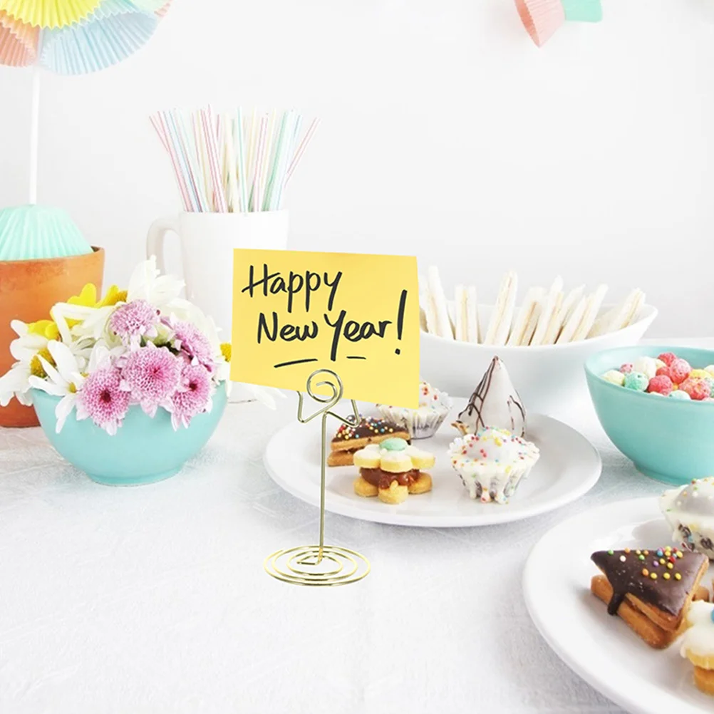 

8 Pcs Love Note Holder Table Card Place Number Holders Memo Clip Numbers Photo Name Cards for Setting Sign Picture Tables
