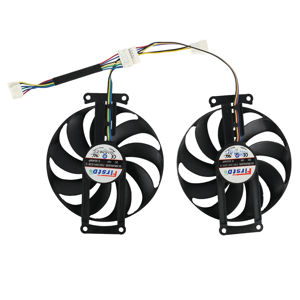 87Mm FDC10H12S9-C 12V 6Pin Dual GTX1650 1660 Mini Card Đồ Họa Mát Người Hâm Mộ Dành Cho ASUS GeForce GTX 1650 1660 MINI Quạt Đôi Làm Mát