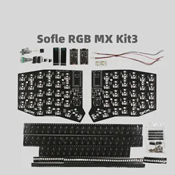 Sofle RGB PCB Split Keyboard Accessories Wired Wireless DIY Split Mechanical Keyboard Customized Not Prebuild Customer Assemble