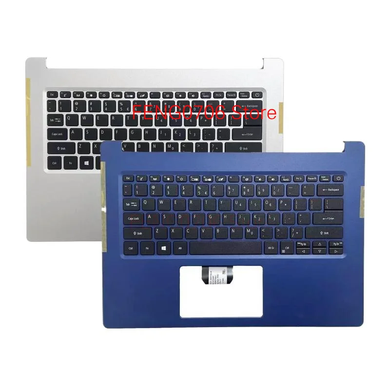 F nuevo para Acer Aspire Switch A514-52 A514-52G S40-51 N19H2 cubierta superior para portátil teclado reposamanos 6B.HE1N8.032 6B.HDZN8.032 azul