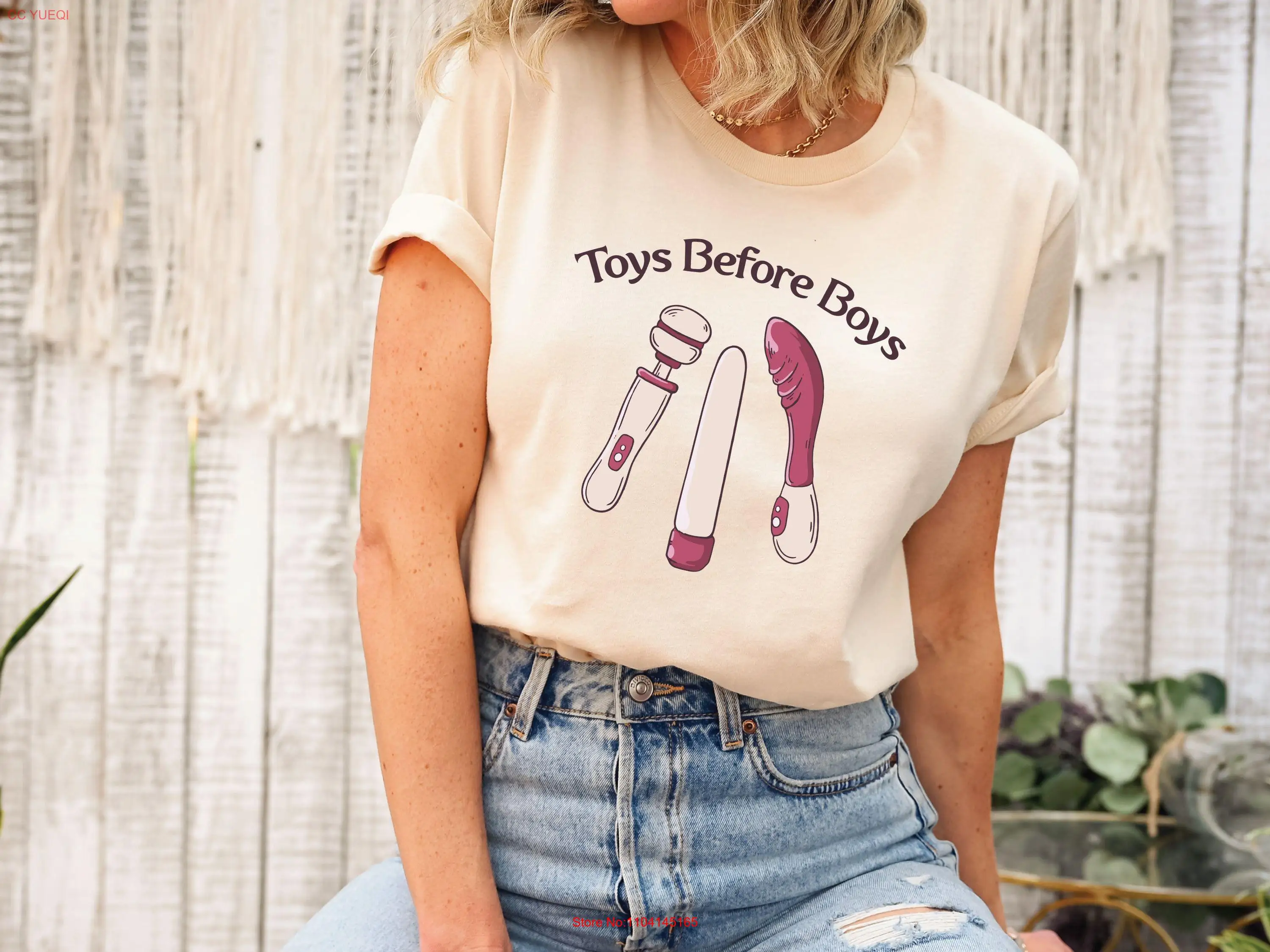 Toys Before Boys Dirty Humor T Shirt Raunchy AdulT Inappropriate Rude for Girls Weekend Funny Sayings Women İronic