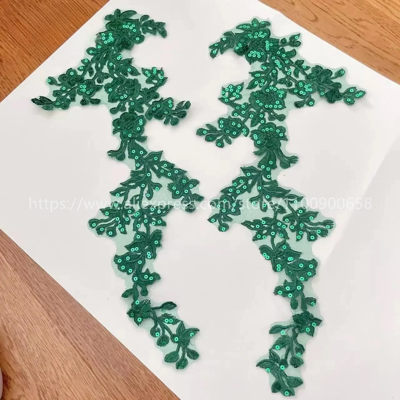 

10 Pieces, High-end Sequin Embroidery Lace Decal Fabric, Handmade DIY Wedding Shoes, Headwear, Dress Clothing Sewing Accessories