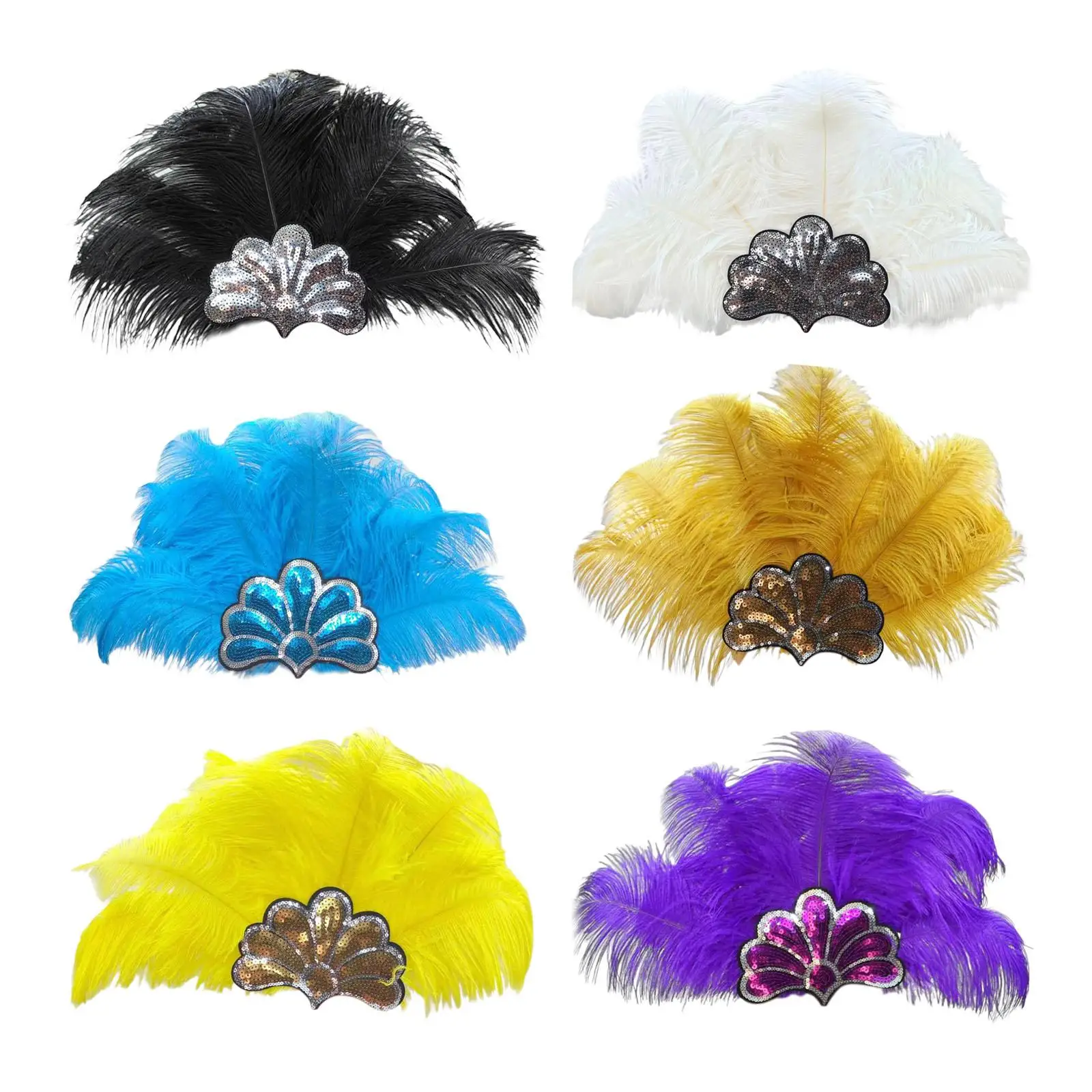 Festival Costume Feather Hat Decoration Headdress Soft Hair Band for Smurf Halloween Party Parade