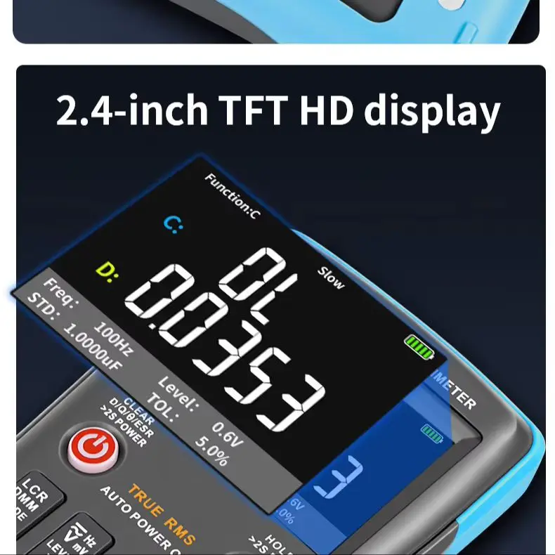 ZOYI ZT-XC1 Digital LCR Meter 25000 Counts Multimeter Resistance Capacitance Inductance ESR Meter Electronic Component Tester
