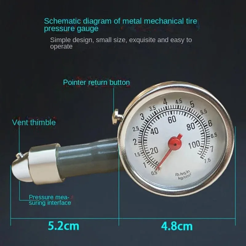 Auto Plastic Truck Racing Car Tire Air Pressure Gauge Automobile Tyre Meter Vehicle Tester Monitoring System Measuring Tool image 5
