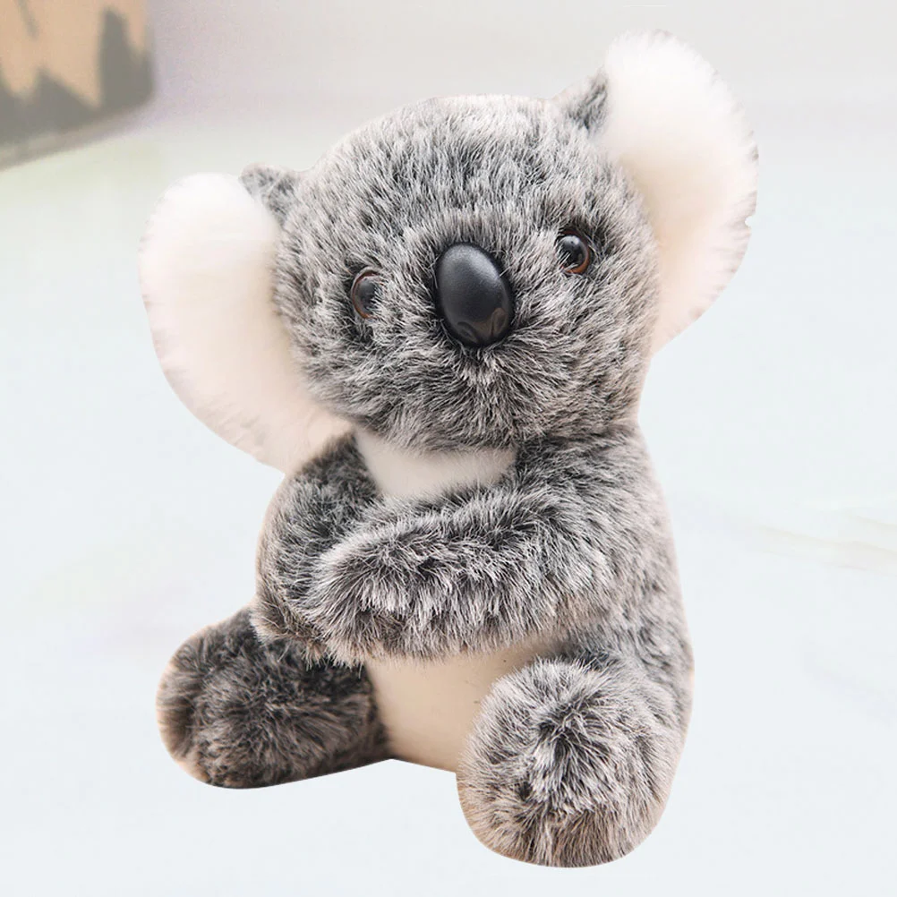 Adorable Simulation Koala Funny Cartoon Children Toy for Home Office Decoration Birthday Gift (Grey, 13cm)