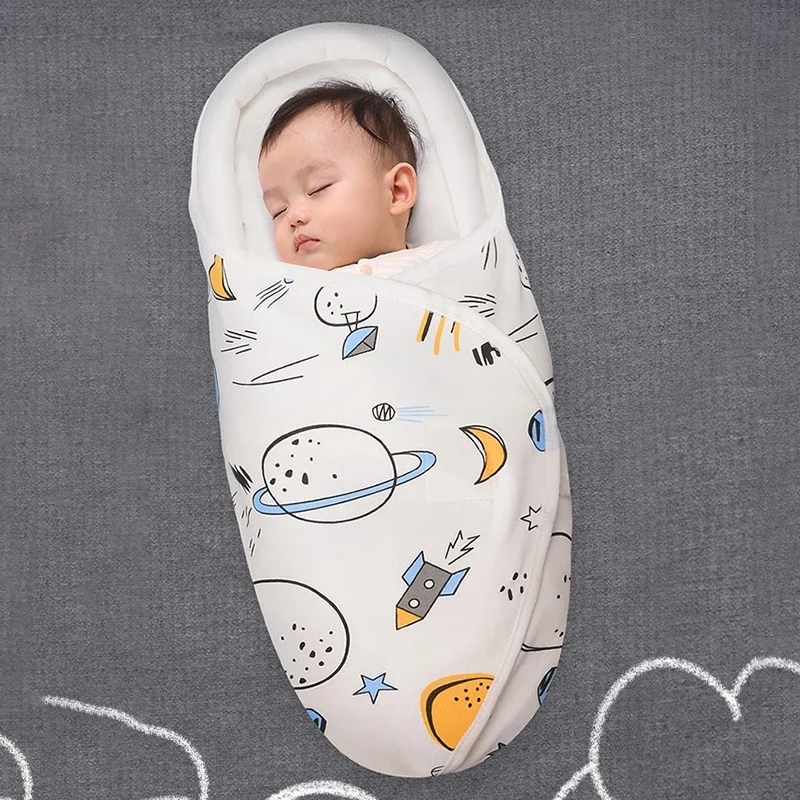 Saco de dormir portátil do algodão para o recém-nascido, Cobertor do carrinho de bebê, Fralda Swaddle, Ninho do sono infantil